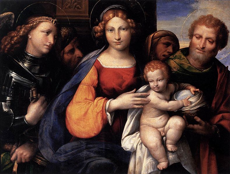 Girolamo di Benvenuto Virgin and Child with Saints Michael and Joseph